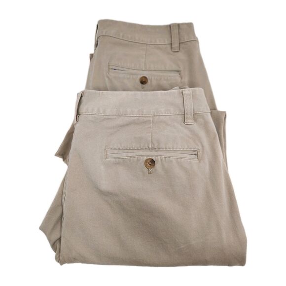 Bonobos Chino Pants Men's 32x32 Beige Khaki Slim Taper Stretch Preppy Lot Of 2 - Picture 1 of 7
